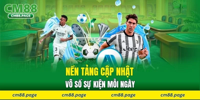 Nền tảng cập nhật vô số sự kiện mỗi ngày